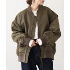 ma1 ma-1 ナイロンMA1ボリューム袖ブルゾン レディース