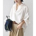 ショッピングリボン ブラウス シャツ 「手洗い可能」シアー タンブラー リボン デザイン ロング スリーブ ブラウス レディース