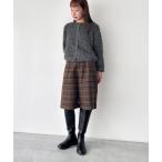 パンツ El mar　ウールチェックハーフパンツ レディース