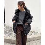 ダウンコート ダウンジャケット El mar　パーカーダウンハーフコート レディース