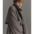 コート チェスターコート SUPER140アシメオーバーヨークコート／LAMBSアシメオーバーヨークコート レディース