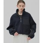 ショッピングTOKYO パーカー コンビハーフジッププルオーバー レディース
