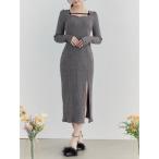 ショッピングトミー ワンピース ベルテッドリブワンピース