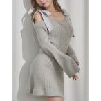 ワンピース リボンオフショルミニワンピース