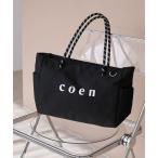 ショッピングバッグ ショルダーバッグ バッグ coen（コーエン）ロゴ ポリキャンバスショルダーバッグ（WEB限定カラーあり） レディース