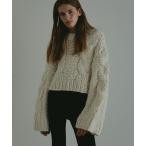 ショッピングTOKYO ニット セーター ハンドニットケーブルプルオーバー レディース