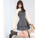 ワンピース ケーブルフードボレロセットミニワンピ