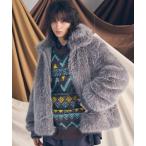 ブルゾン アウター 「UNISEX」Luxury Volume Eco Fur Prime-Over Blouson/ラグジュアリーボリュームエコファ