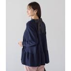ショッピングリボン tシャツ バックリボンティアードフレアトップス レディース