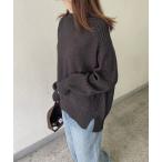 ニット セーター 「雑誌InRed1月号掲載」サイドスリットニットプルオーバー「親子コーデ」 レディース