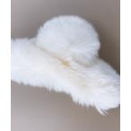 ヘアクリップ ふわふわファーヘアクリップ