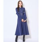 ワンピース フリルケープシャツワンピース