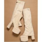 ブーツ 「25AW新作」「R＆E」「カバー取り外し可能！」「カバー取り外し可能！」厚底チャンキーヒールカバーブーツ レディース