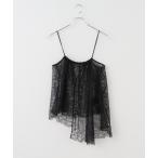 キャミソール 「追加」ラッセルレースギャザーキャミ