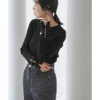 ニット セーター 「WEB限定追加」ボタンディテールタイトリブニット レディース