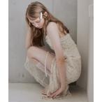 ショッピングリゾート ワンピース Frill slit cami dress