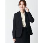 ショッピング13号 ジャケット テーラードジャケット ジャケット ウォッシャブル ストレッチ 防シワ ウールライクポリエステル 無地 レディース