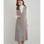 ワンピース ラメ千鳥釦デザインジャンスカ