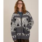 ショッピングカウチン 「MUHET」 ニットカーディガン MEDIUM チャコールグレー レディース