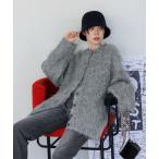 「JEANASIS」 ニットカーディガン FREE グレー レディース