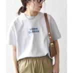 「SHIPS any」 半袖Tシャツ「Collegiate Pacificコラボ」 ONE SIZE ライトグレー レディース