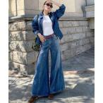 セットアップ オーバーサイズデニムジャケット ＆ スーパーワイドデニムパンツセットアップ レディース