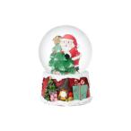 インテリア スノードーム サンタ S レッド