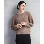 ニット セーター フェザーヤーンラメプルオーバー レディース