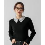 ニット セーター メルティレース襟2WAYプルオーバー/579672 レディース