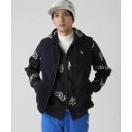  лучший жилет [PEARLY GATES] флис одна сторона ворсистый черновой цветок Logo большой рисунок мужской 