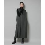 ワンピース ショルダータックVネックワンピース