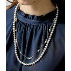 ネックレス ジュエルパール調2連 ネックレス レディース