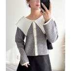 ショッピングドット カーディガン 「ZOZO限定」配色ビッグカラーカーディガン レディース