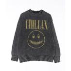 ショッピングダメージ セーター ニット 「CHILLAX」 BIGクルーネックダメージコットンニット メンズ レディース