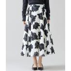 スカート オールドローズプリントサイドタックサーキュラースカート