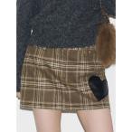 スカート ハートパッチボックスミニスカート