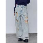  джинсы Denim Denim брюки bar ключ широкий высокий талия авария джинсы женский 