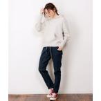 ショッピングサルエル ジーンズ デニム デニムパンツ ウエストリブデニムサルエルパンツ レディース