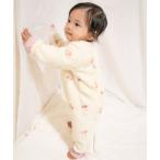 ベビー服 ロンパース あったかマイクロフリース　総柄カバーオール