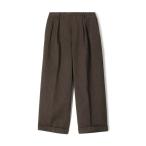 ショッピングストライプ パンツ ウールアクリルナイロンストライプ 2プリーツストレートパンツ メンズ