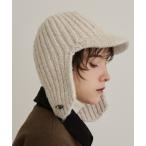 ニット帽 ニットキャップ バルキーニットフライトキャップ レディース