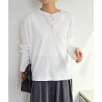 tシャツ スムース起毛2WAYヘンリーネックカットソー レディース
