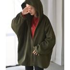 ショッピングドルマン ジャケット ノーカラージャケット 「ドルマンの上に着られる」 フードジップジャケット レディース