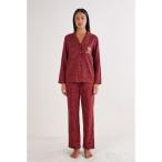 ショッピングパジャマ レディース パジャマ ルームウェア タータンチェック 起毛ファブリック ロングパジャマ レディース