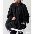 ショッピングアウター ブルゾン アウター 斜めZIP 裏起毛 ジョーゼットジャケット レディース メンズ