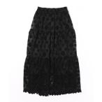 スカート フラワー メッシュ イージー マキシ スカート