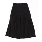 スカート ソリッドカラー エレガント フレア マキシ スカート