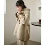 コート アウター stand collar reversible boa middle coat /スタンドカラーリバーシブルボアミドルコート レディ