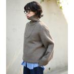 ニット セーター wool high neck oversize knit / ウールハイネックオーバーサイズニットプルオーバー レディース