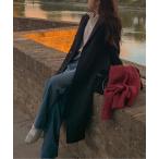 コート チェスターコート ウールライクダブルロングコート レディース